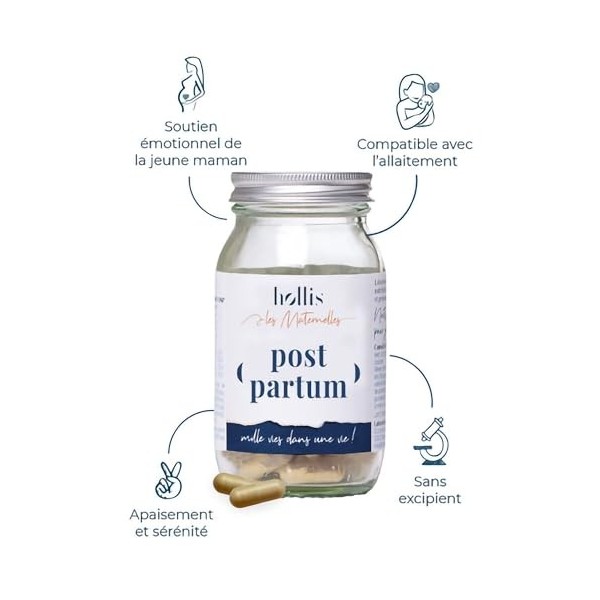 Hollis - Complément alimentaire Post Partum | 90 gélules