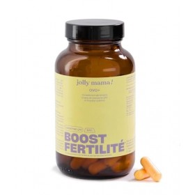 Jolly mama! Ovo+ | Boost Fertilité | Zinc, NAC, CoQ10 & Tryptophane | Compatible PMA | Cure 1 Mois | Vegan | Fabriqué en Fran