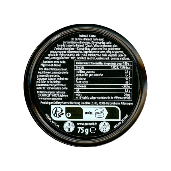 Pulmoll | Pastilles Pulmoll | Depuis 1946 Forte Black 