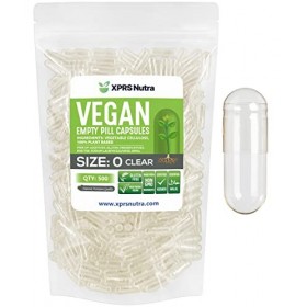 Capsules Express Capsules végétariennes vides sans gluten Certifié casher et halal Taille 0