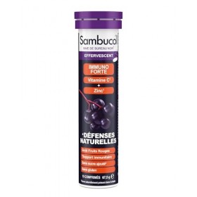 Sambucol Baies de sureau noir Immuno Forte Effervescents | Vitamine C | Zinc | Support du système immunitaire | Complément al