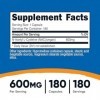 Nutricost N-acétyle L-cystéine NAC 600 mg, 180 capsules – Sans OGM, sans gluten