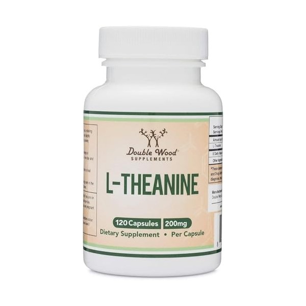 L-théanine 200 mg 60 capsules Testé par des tiers Fabriqué aux États-Unis Multi-vitamines et minéraux