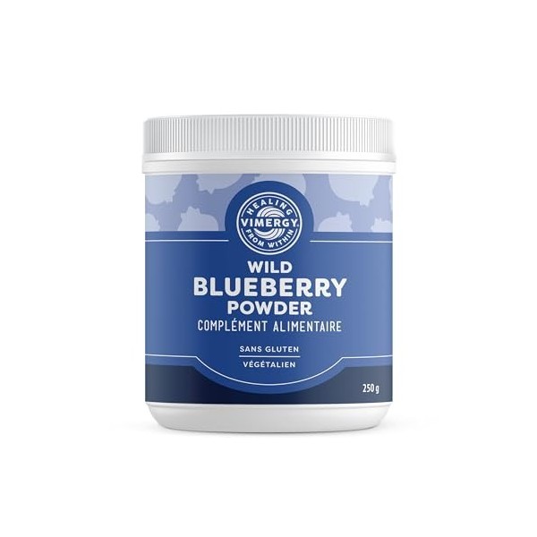 Vimergy Poudre de Myrtille Sauvage, 62 Portions – Myrtille Sauvage – Poudre de Myrtille Faites Avec Myrtilles Entières – Comp...