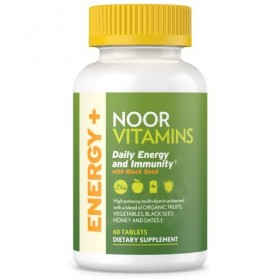 Noor Vitamins Energy+ Multivitamine. Energy Vitamine for Natural Energy Production & Immunity w/ 26 Vitamines & Minéraux + Su