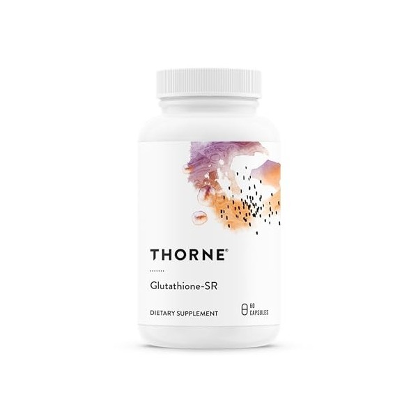Thorne Glutathione-SR - Supplément de Gluthation à Libération Prolongée avec Soutien Antioxydant pour le Foie, le Cerveau, le