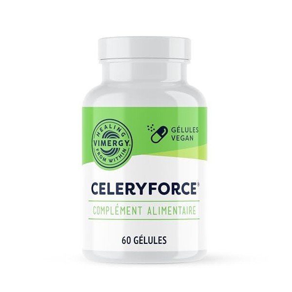 Vimergy CeleryForce, Gélules 500 mg – Acides Aminés et Nutriments Essentiels – Booster à Base de Jus de Céleri – Gélules Végé
