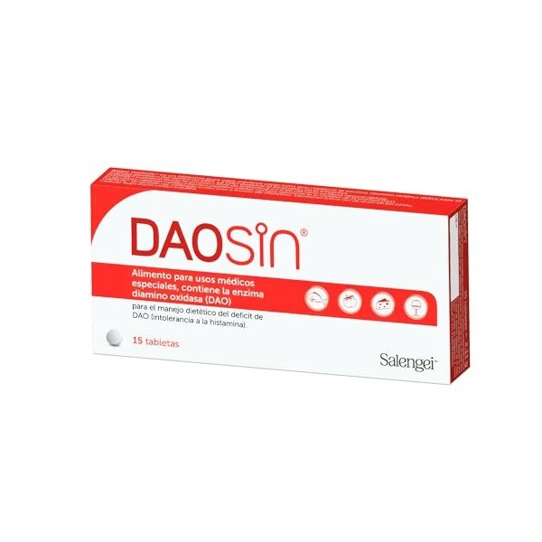 DAOSIN 15 - Soutien enzymatique pour le métabolisme de lhistamine | Complément alimentaire Diaminooxydase DAO | 15 Comprim