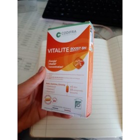 Codifra - Vitalite Boost 8h, Complément Alimentaire Fatigue, Tonus et Vitalité - Boost Naturel - Maté, Guarana, Ginseng, Magn