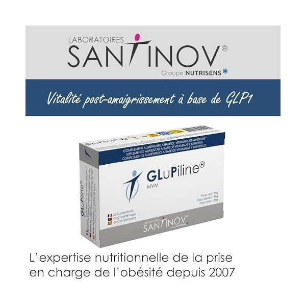 SANTINOV - GLuPiline MVM - Supplémentation Multivitaminée formulée pour réduire les carences dues à lamaigrissement par Trai