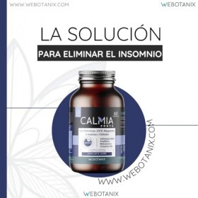 WeBotanix | Calmia Noche Forte | Formule avancée avec mélatonine 1,9 mg, 5-HTP, Ashwagandha, magnésium et valériane | Concili