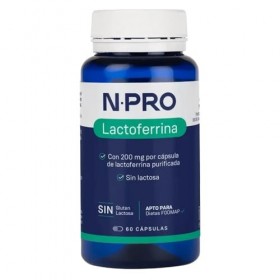 NPro SALUD INTESTINAL Lactoferrine 60 Capsules - Purifiée sans lactose - Rétablit la barrière intestinale et renforce le syst