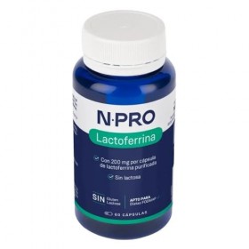 NPro SALUD INTESTINAL Lactoferrine 60 Capsules - Purifiée sans lactose - Rétablit la barrière intestinale et renforce le syst