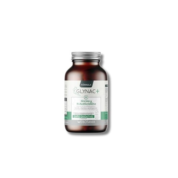 WeBotanix | Formule GlyNAC+ | 60 gélules | N-acétylcystéine NAC et glycine | Avec vitamine C, sélénium et manganèse | santé