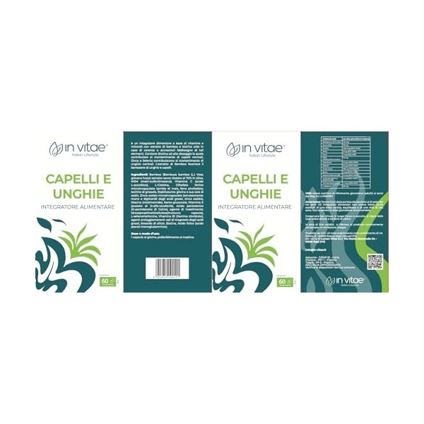 In VITAE Compléments pour cheveux et ongles femme – avec biotine, zinc, fer, vitamine b, vitamine e, acide folique – anti-chu