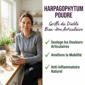 Harpagophytum Poudre Griffe du Diable | Articulations Mobilité Confort Articulaire | Anti-Inflammatoire Naturel Douleurs Musc