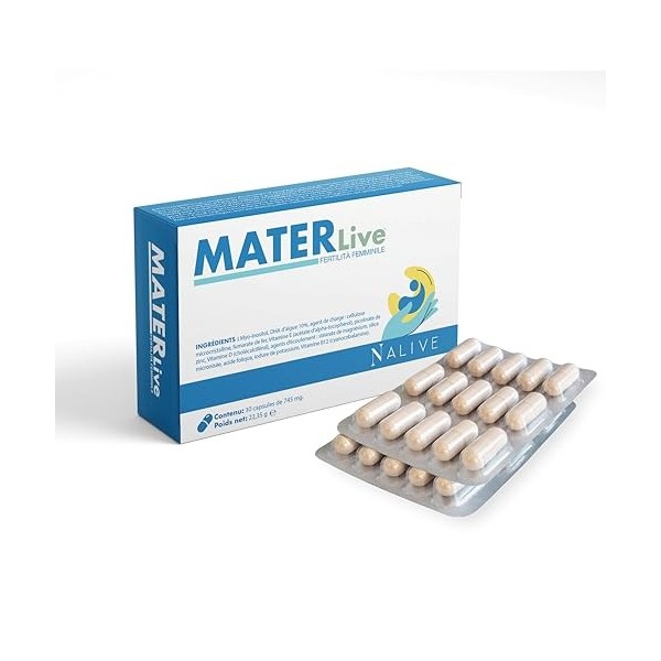 MaterLive – Complément Fertilité Femme – Avec Acide Folique, DHA, Vitamines et Minéraux – Soutien à la Conception et à la San...