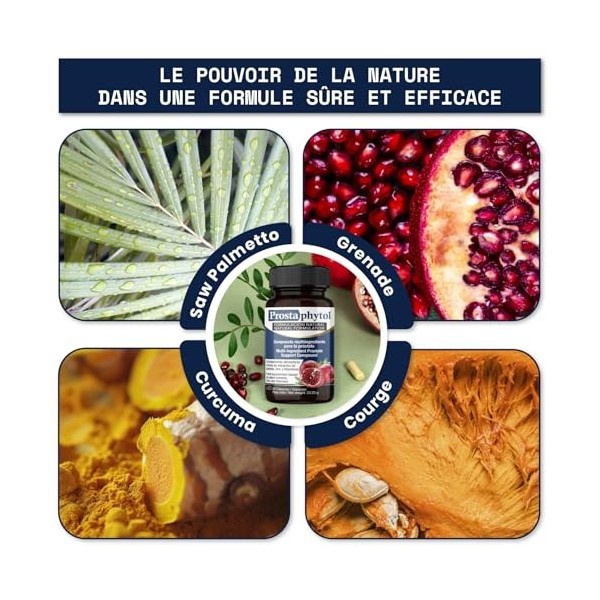Prostaphytol | Complexe pour le bien-être masculin à base de palmier nain, de zinc et de vitamines | Contribue à réguler les 
