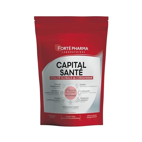 Forté Pharma - Capital Santé Vitalité Globale - Routine 360-1 cuil. - 30 nutriments - Magnesium, Calcium, Cuivre, Zinc, Ginkg