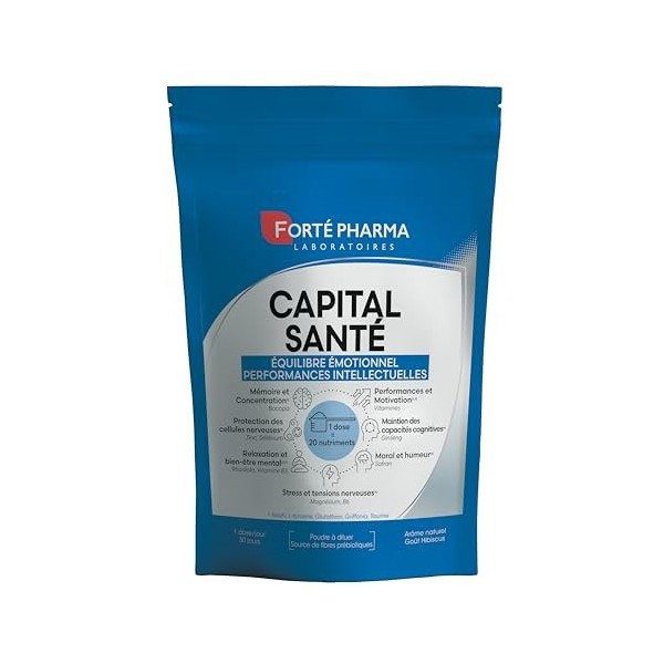 Forté Pharma - Capital Santé Equilibre émotionnel Performances intellectuelles - 1 cuil.-20 nutriments - Vitamines, Ginseng, 
