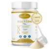 COLLAGÈNE HYDROLYSÉ COMPLEX 9 EN 1 | Élastine marine + Acide hyaluronique + Coenzyme Q10 + Glucosamine + Biotine + Vitamines 