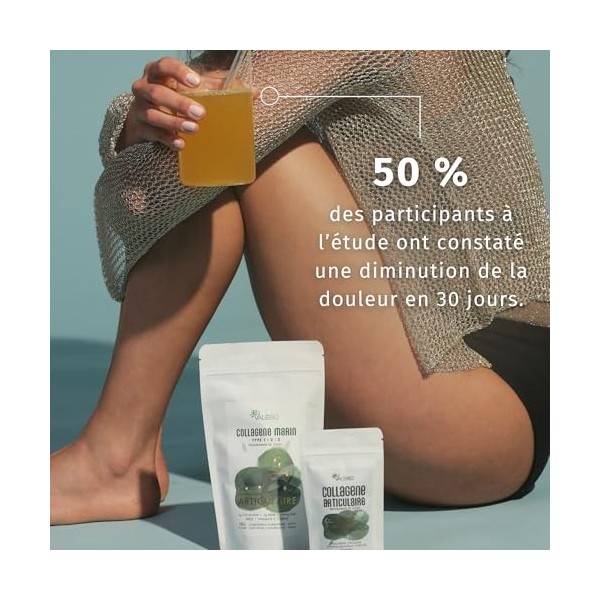 Collagène Végétarien Articulaire l Acide Hyaluronique, Curcuma & Vitamine C l Souplesse des Articulations & Mobilité l 60 Gél