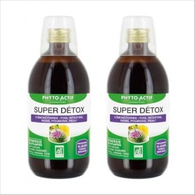 PHYTO-ACTIF | Cocktail Super Détox | Complément alimentaire Détox | Soutient les 5 émonctoires: Foi, Inestins, Reins, Poumons