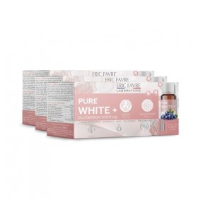 PURE WHITE + GLUTATHION 1000mg - Complément Alimentaire Antioxydant Ultra-Concentré - Peau Eclatante, Contre le Stress Oxydat...