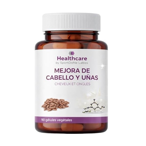 Complément Cheveux et Ongles Femme | Avec Biotine, Zinc, Cystine et Vitamines Essentielles | 90 Gélules Véganes | Sans Gluten