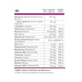 Complément Cheveux et Ongles Femme | Avec Biotine, Zinc, Cystine et Vitamines Essentielles | 90 Gélules Véganes | Sans Gluten