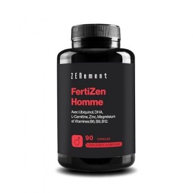 FertiZen Men - Formule pour la Fertilité Masculine et la Reproduction - avec Ubiquinol, DHA, L-Carnitine, Zinc et Vitamines B
