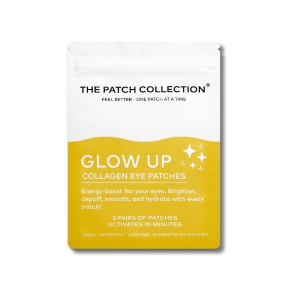 The Patch Collection® Lot de 3 patchs phosphorescents au collagène sous les yeux | Rétinol, acide hyaluronique, nano or, coll...