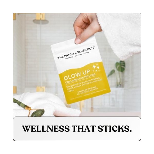 The Patch Collection® Lot de 3 patchs phosphorescents au collagène sous les yeux | Rétinol, acide hyaluronique, nano or, coll...