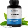 Ambervit L-Théanine Haute Dose - 400 mg par Capsule - 120 Capsules Pour la Concentration, la Relaxation et le Soulagement du 