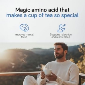 Ambervit L-Théanine Haute Dose - 400 mg par Capsule - 120 Capsules Pour la Concentration, la Relaxation et le Soulagement du 