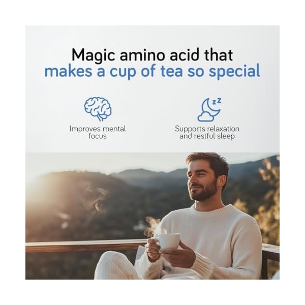 Ambervit L-Théanine Haute Dose - 400 mg par Capsule - 120 Capsules Pour la Concentration, la Relaxation et le Soulagement du 