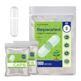 ATLEMISME Lot de 1000 capsules vides végétaliennes séparées