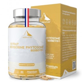 ALPS NATURE Berbérine Liposomale Berbevis® 600 mg - Régulation du Sucre 10x Plus Efficace - Complément Berbérine Haute Absorp