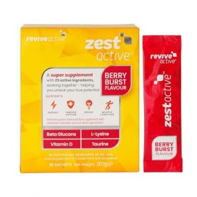 Zest Active Super Supplement by Revive Active - Advanced 25 Ingredients in One Daily Sachet - Everyday Boost Supports Energy,