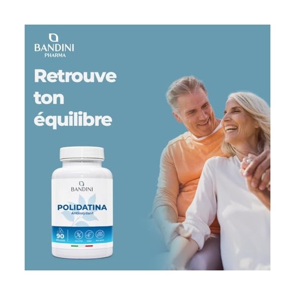 Bandini® Polydatine Pure 100 mg de Polygonum cuspidatum – 90 gélules végétales - Puissant Antioxydant naturel, précurseur du 