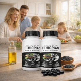 PURELYNUTRIENT Capsules d’Huile de Nigelle d’Éthiopie, 4,64% de Thymoquinone, Formule à l’Huile de Nigella Sativa, Sans OGM, ...