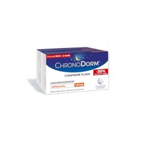Chronodorm mélatonine FLASH 1,9 mg Duo - Boîtes de 30 comprimés sublinguaux x 2 Multi-vitamines et minéraux