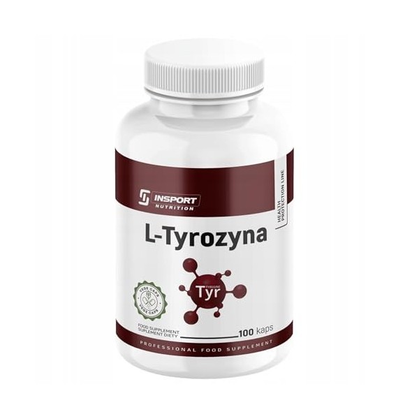 L-Tyrosine 500 mg 100 Gélules Complément Alimentaire Gélules Végétales Formule Simple Avec L-Tyrosine Et HPMC Utilisation Quo