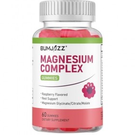 Gommes de complexe de magnésium 800 mg - 60 unités. Gommes de magnésium glycinate, citrate et malate pour le repos et la fo