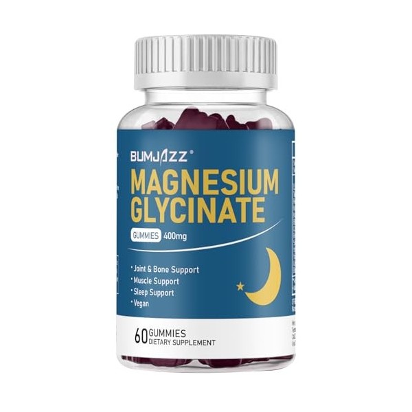 Gommes de glycinate de magnésium 400 mg - L-thréonate de magnésium 200 mg avec vitamine CoQ10