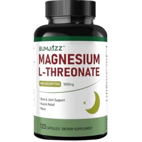 Gélules de L-thréonate de magnésium 1800 mg – 120 gélules – Complément de magnésium à haute absorption – Forme biodisponible 