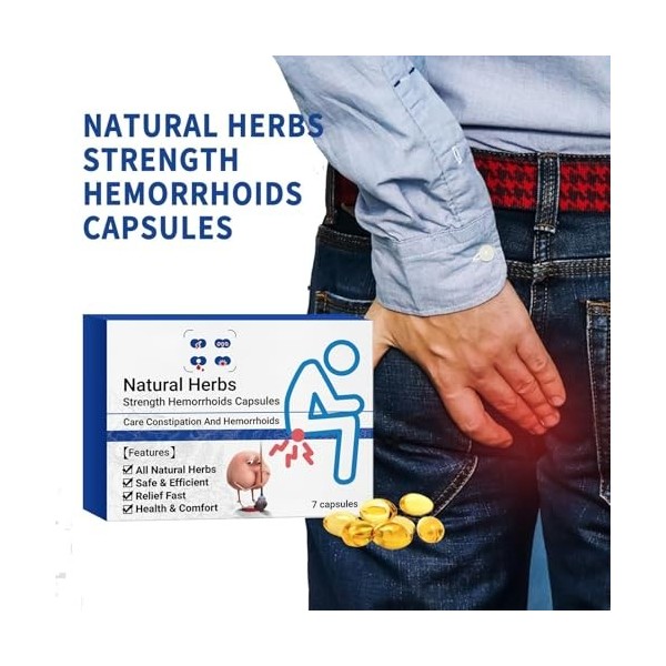 Capsules dhémorroïdes à base de plantes naturelles, capsules naturelles de, soulagement rapide des hémorroïdes pour femmes e ...