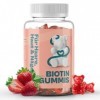 Gummies de Biotine 5000 µg – Pour les Cheveux, la Peau et les Ongles – Oursons Véganes à Haute Concentration – Avec Zinc, Vit
