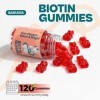 Gummies de Biotine 5000 µg – Pour les Cheveux, la Peau et les Ongles – Oursons Véganes à Haute Concentration – Avec Zinc, Vit