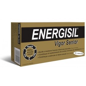 Energisil Vigor Senior 60 capsules – Aide à maintenir de bonnes relations sexuelles et à stimuler le désir sexuel – avec gins